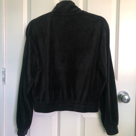 Black velvet 1/4 zip sweater size xs - Picture 2 of 2